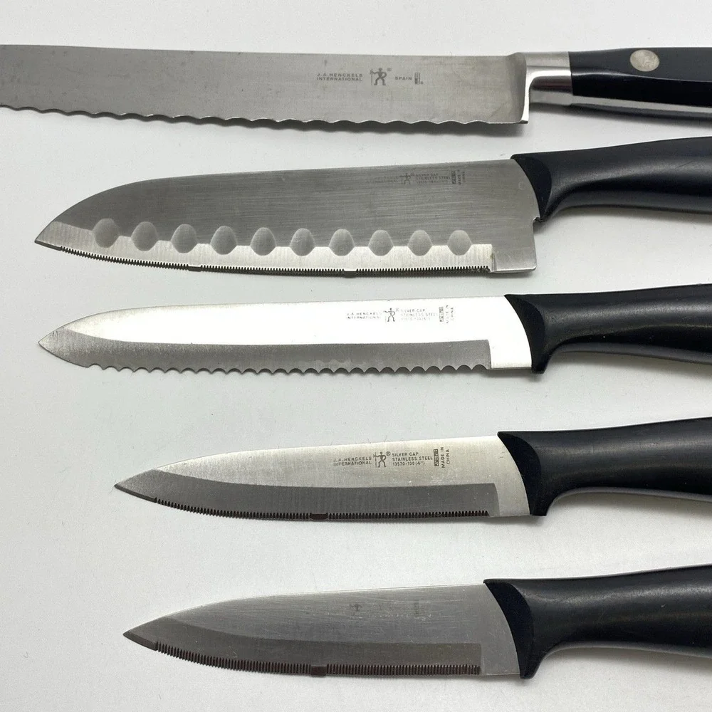 J.A. Henckels Mixed Knife Lot‎ Silver Cap 13570-100 080 130 140 & Spain 8